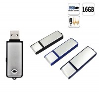 Diktafon - špionážní audio USB flash disk rekordér s 16GB